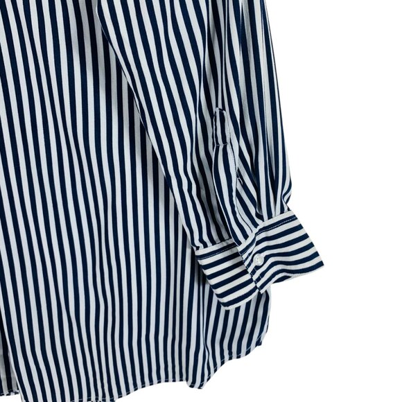 plus SZ  Button Down Roll-up 3/4 Sleeves Lapel Collar Shirt  sz 1X Velvet Heart - Picture 9 of 15